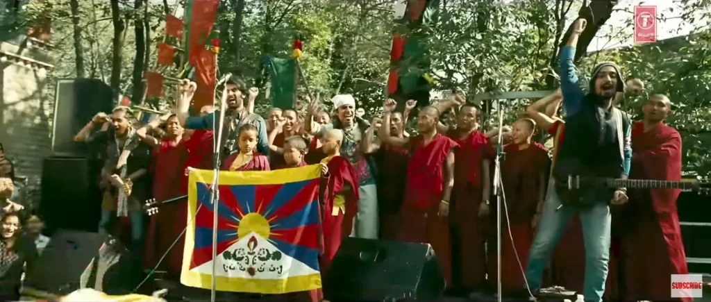 Scene from Rockstar's "Sadda Haq" Song shot at Norbulingka Institute