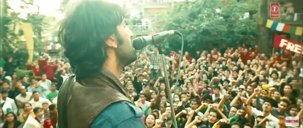 Scene from Rockstar's "Sadda Haq" Song shot at Norbulingka Institute